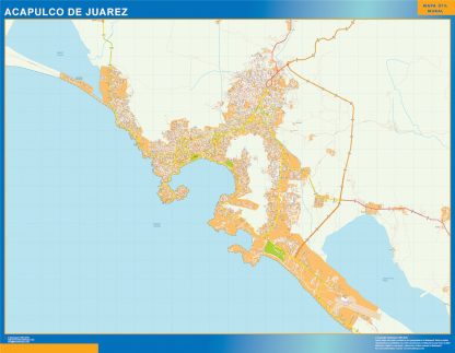 Carte Acapulco de Juarez Mexique