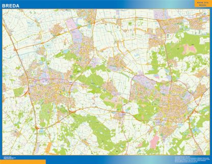 Carte Breda plastifiée