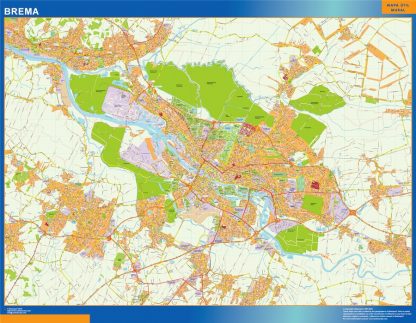 Carte Brema plastifiée