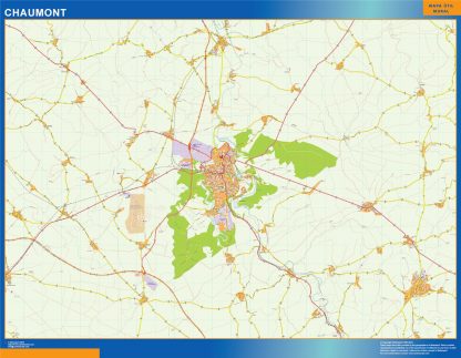 Carte Chaumont plastifiée