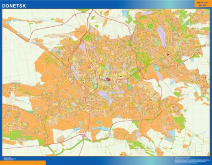 Carte Donetsk en Ukraine