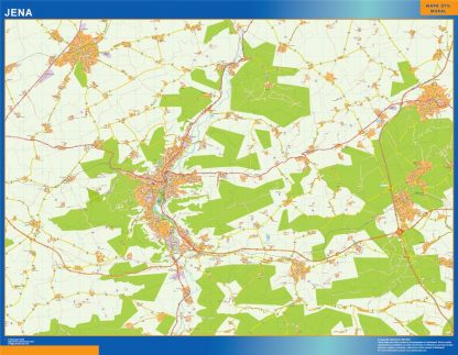 Carte Jena plastifiée