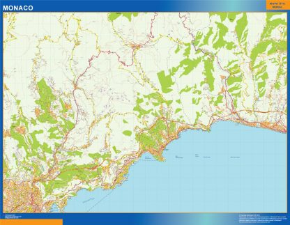 Carte Monaco plastifiée