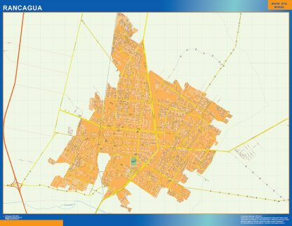 Carte Rancagua plastifiée Chili