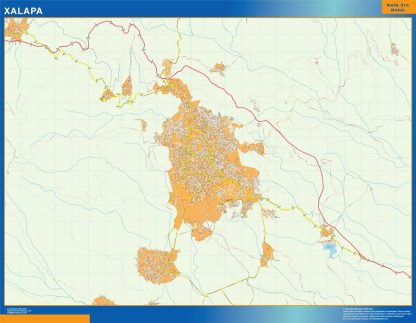 Carte Xalapa Mexique