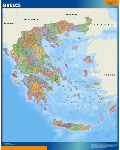 Carte plastifiée Grece