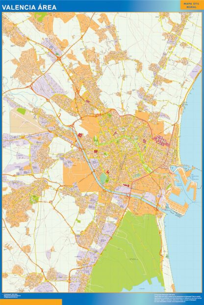 Carte routière Valencia région plastifiée